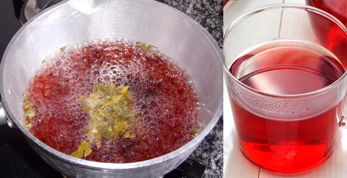 cha de hibisco e sene