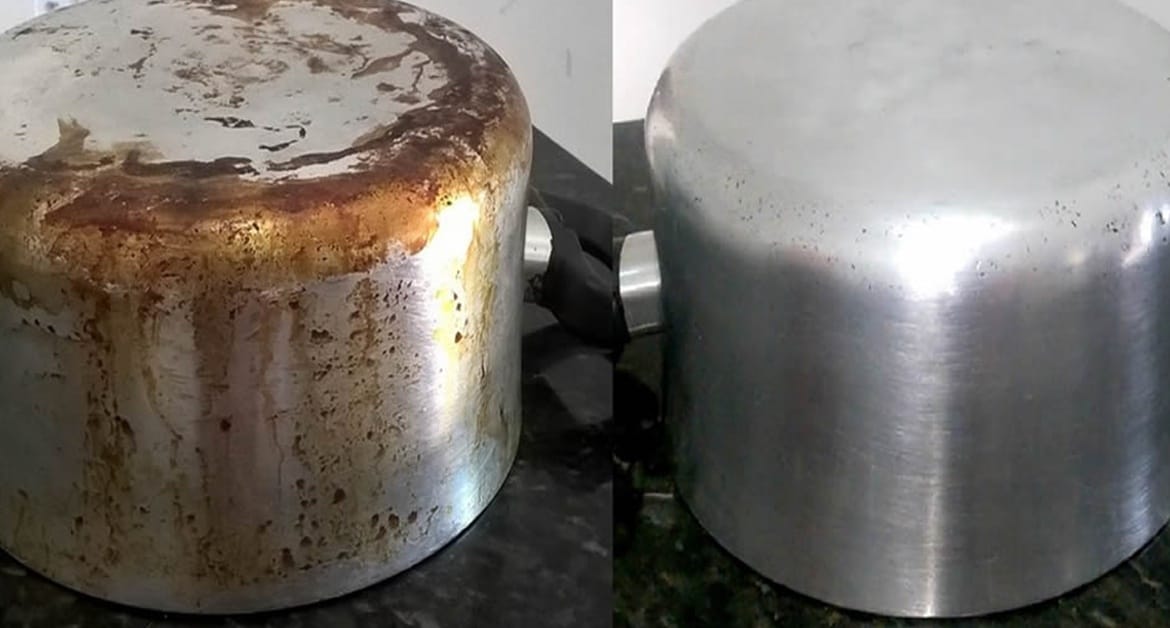 como limpar panela queimada