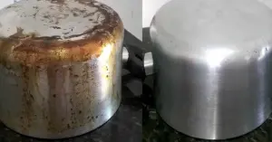 como limpar panela queimada