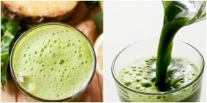 detox verde de agua de coco
