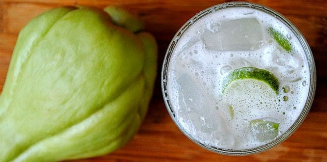 suco de chuchu com limão