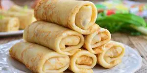 panquecas simples de arroz