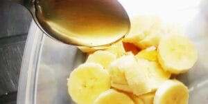banana com mel