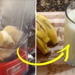 leite de banana feito em casa
