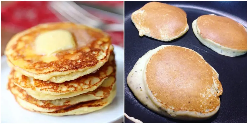 Panquecas de laranja com iogurte