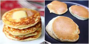 Panquecas de laranja com iogurte