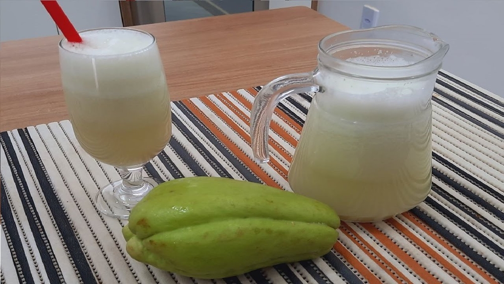 suco de chuchu com gelatina