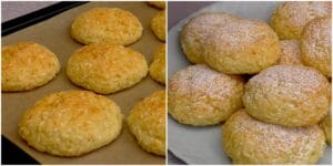 biscoitos de queijo cottage