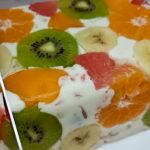 sobremesa caseire só leite e frutas