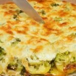 torta de queijo e brocólis